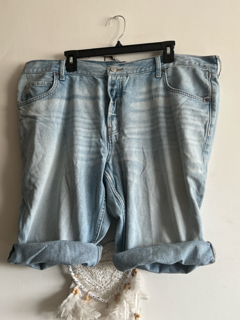 Old Navy Medium Blue Denim Shorts with Copper Stitching